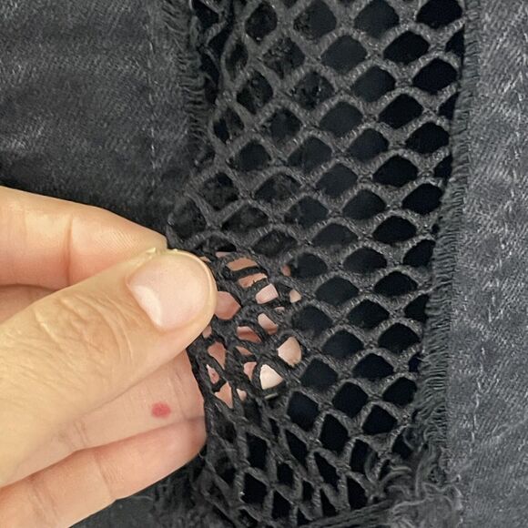 Forever 21 Womens Small Jeans Distressed Ripped Mesh Frayed Gothic Emo Punk - Picture 5 of 16